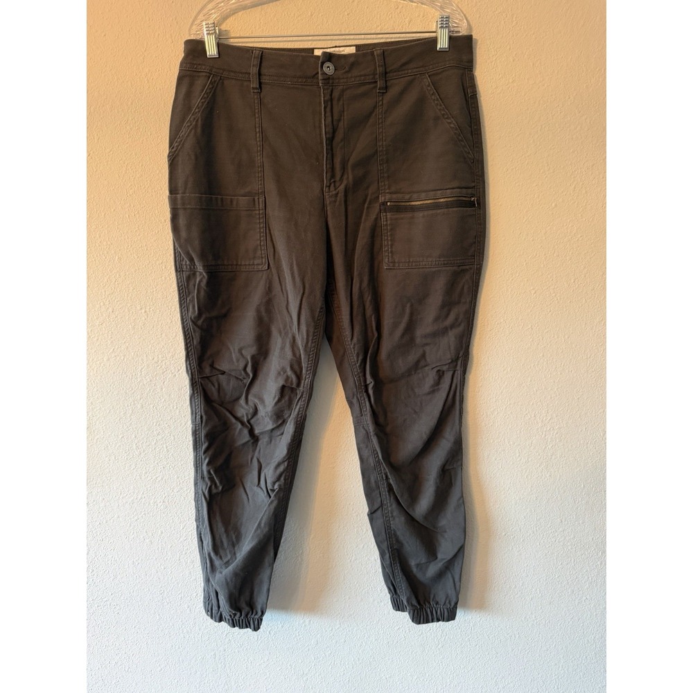 REI Cooperative Women's Dark Gray Cargo Pants Pockets Button Zipper Solid 14